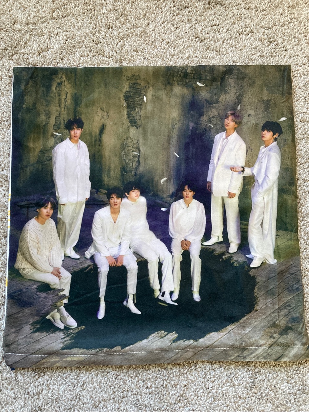 BTS Map of the soul 7 K-Pop Korean Pop Band Pillow Sham Cover Two sided Square